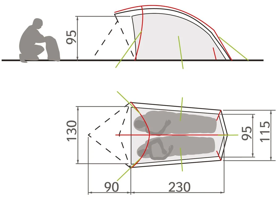 VAUDE Taurus 2P Lightweight Hiking Tent 5 VAUDE Taurus 2P Lightweight Hiking Tent - Image 3
