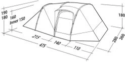 Robens Double Dreamer 5 Family Camping Tent -Outwell Shop 130279 Robens Double Dreamer 5 Drawing Perspective2