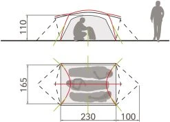 VAUDE Mark L 3 Lightweight Backpacking Tent -Outwell Shop 14553 g