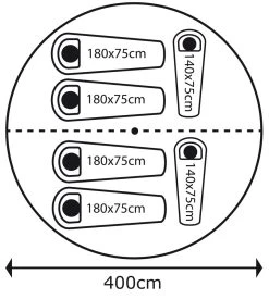 Bo-Camp Streeterville Tipi Polycotton Camping Bell Tent -Outwell Shop 4472500 08