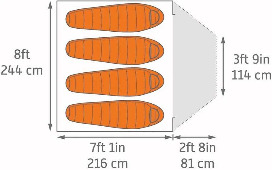 Kelty Outback 4 Car Camping Tent + Footprint 4 Kelty Outback 4 Car Camping Tent + Footprint - Image 2