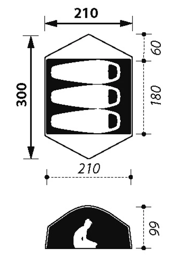 NOMAD Jade 3 Ultralight Backpacking Tent 6 NOMAD Jade 3 Ultralight Backpacking Tent - Image 4