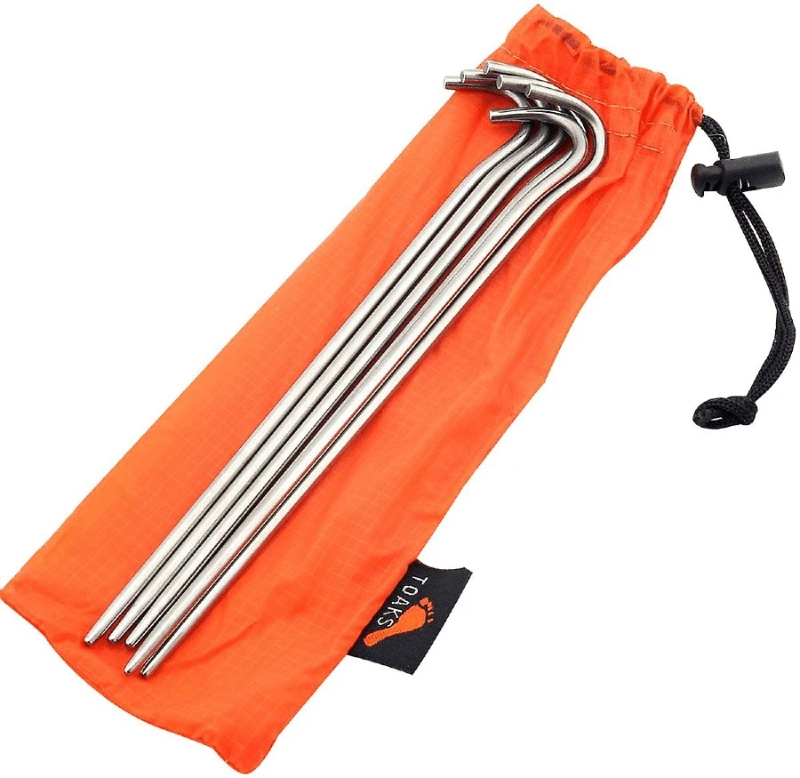 Titanium Hook Tent Pegs Ultralight Ground Stakes 3 Titanium Hook Tent Pegs Ultralight Ground Stakes