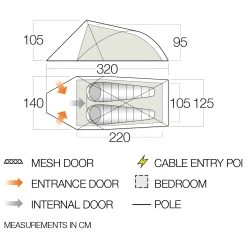 Vango Helvellyn 200 - 2-person Tent -Outwell Shop vango helvellyn 200 2 person tent detail 2