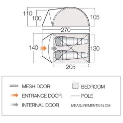 Vango Tay 200 - 2-person Tent -Outwell Shop vango tay 200 2 person tent detail 2