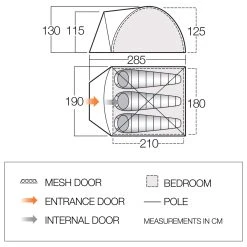 Vango Tay 300 - 3-person Tent -Outwell Shop vango tay 300 3 person tent detail 2