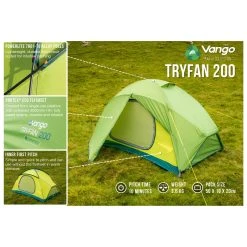 Vango Tryfan 200 - 2-person Tent -Outwell Shop vango tryfan 200 2 person tent bf detail 2