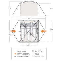 Vango Tryfan 300 - 3-person Tent 15 Vango Tryfan 300 - 3-person Tent -Outwell Shop vango tryfan 300 3 person tent bf detail 7
