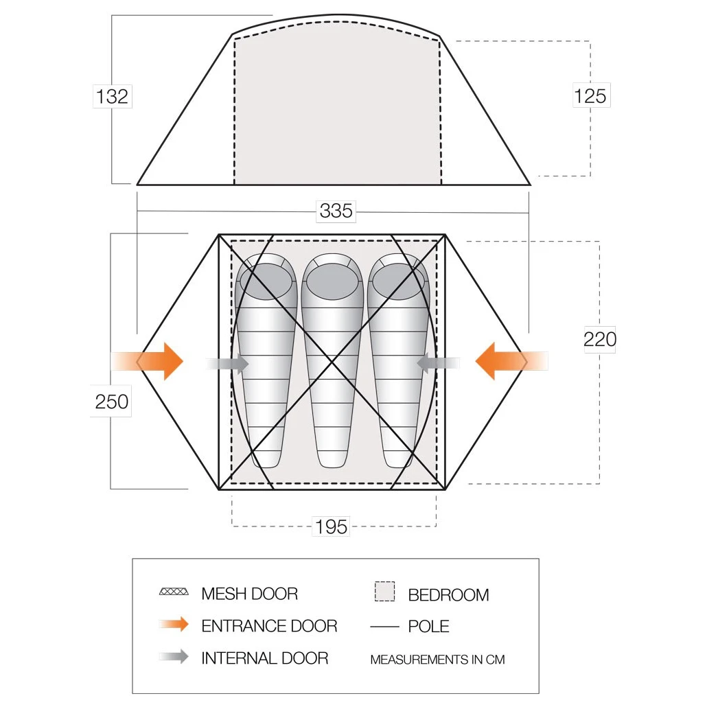Vango Tryfan 300 - 3-person Tent 9 Vango Tryfan 300 - 3-person Tent - Image 7