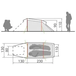 VAUDE Arco 2P - 2-person Tent -Outwell Shop vaude arco 2p 2 person tent detail 4