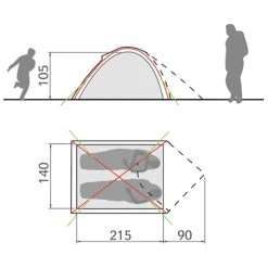 VAUDE Campo Compact 2P - 2-person Tent -Outwell Shop vaude campo compact 2p 2 person tent detail 3