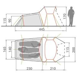 VAUDE Campo Grande XT 4P - 4-person Tent 11 VAUDE Campo Grande XT 4P - 4-person Tent -Outwell Shop vaude campo grande xt 4p 4 person tent detail 4