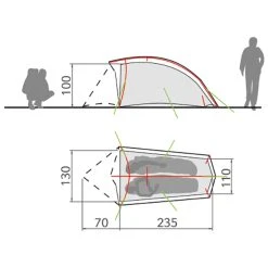 VAUDE Hogan SUL 2P - 2-person Tent -Outwell Shop vaude hogan sul 2p 2 person tent detail 3