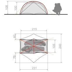 VAUDE Space Seamless 1-2P - 1-person Tent -Outwell Shop vaude space seamless 1 2p 1 person tent detail 4
