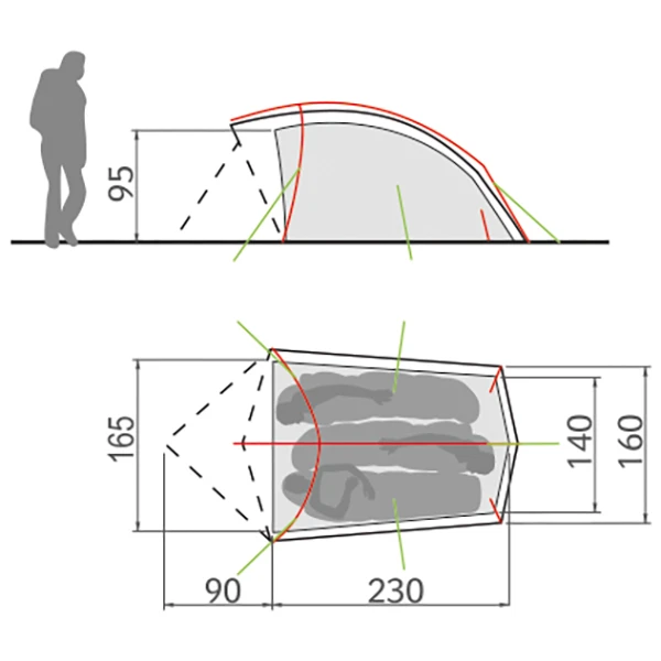 VAUDE Taurus 3P - 3-person Tent 6 VAUDE Taurus 3P - 3-person Tent - Image 4
